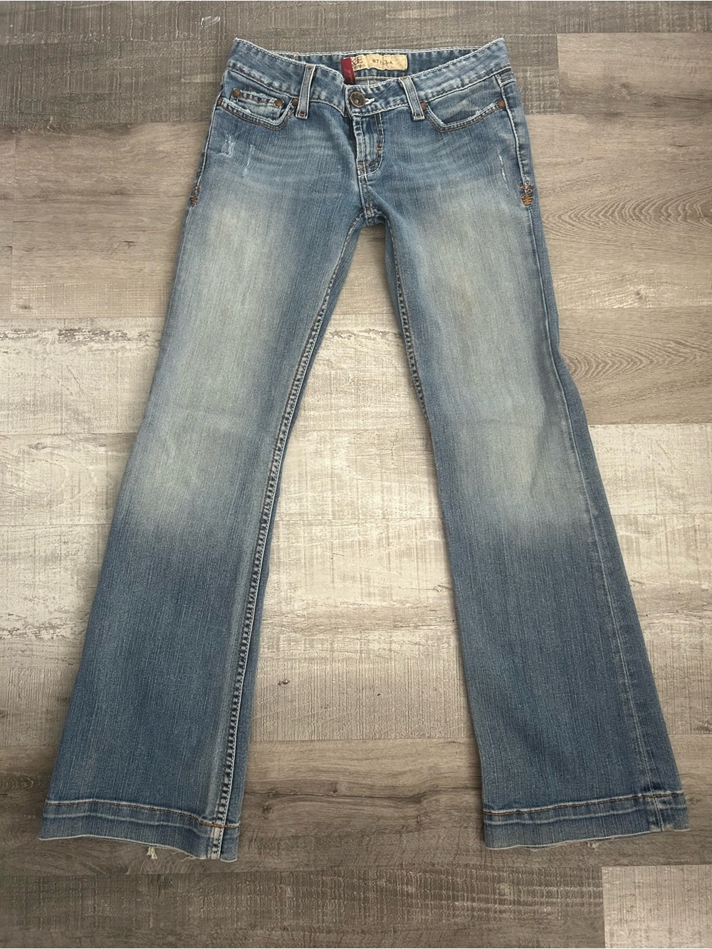 BKE Women's Light Blue Flare Jeans